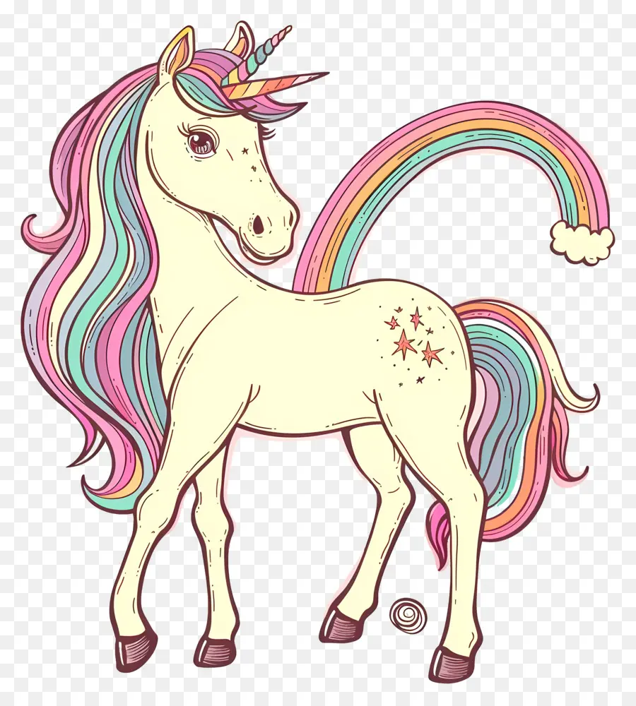 Licorne Avec Arc En Ciel，Licorne PNG