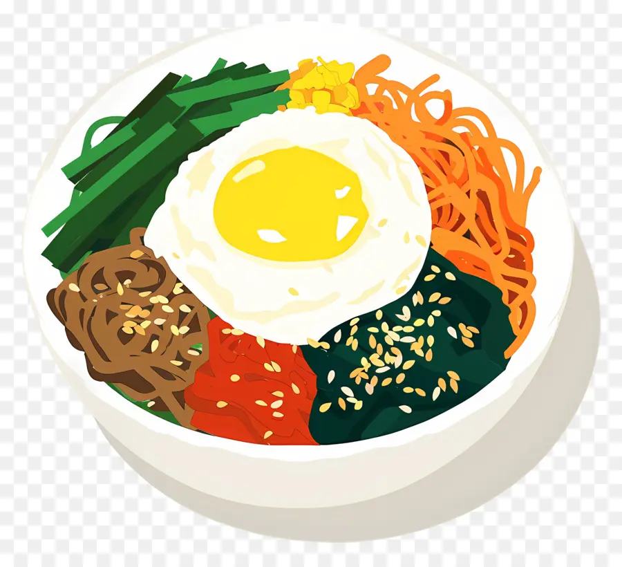 Bibimbap Coréen，Coréen Nouilles PNG