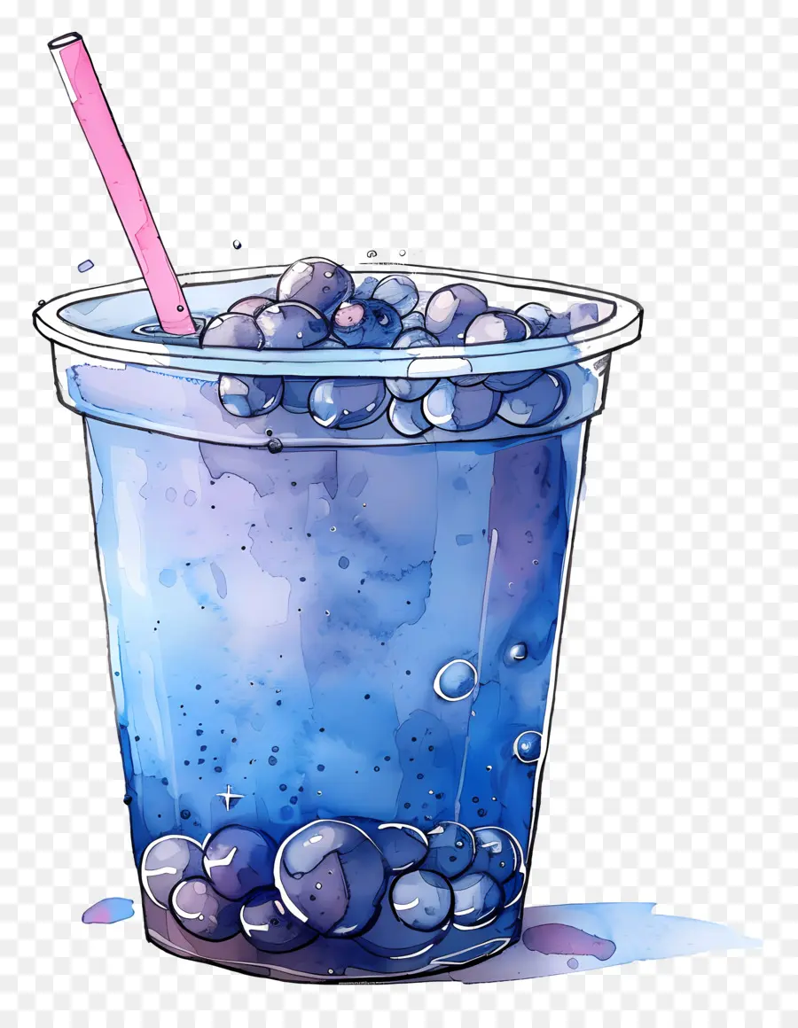 Bubble Thé，Les Bleuets PNG