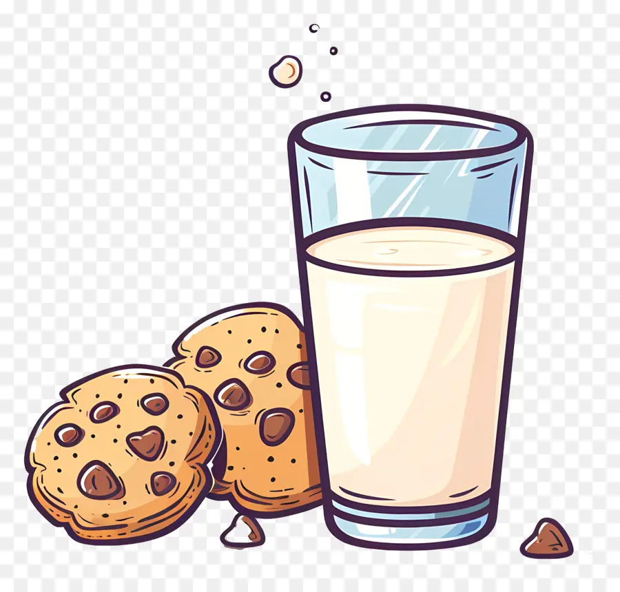 Biscuits Et Lait，Cookies Aux Pépites De Chocolat PNG