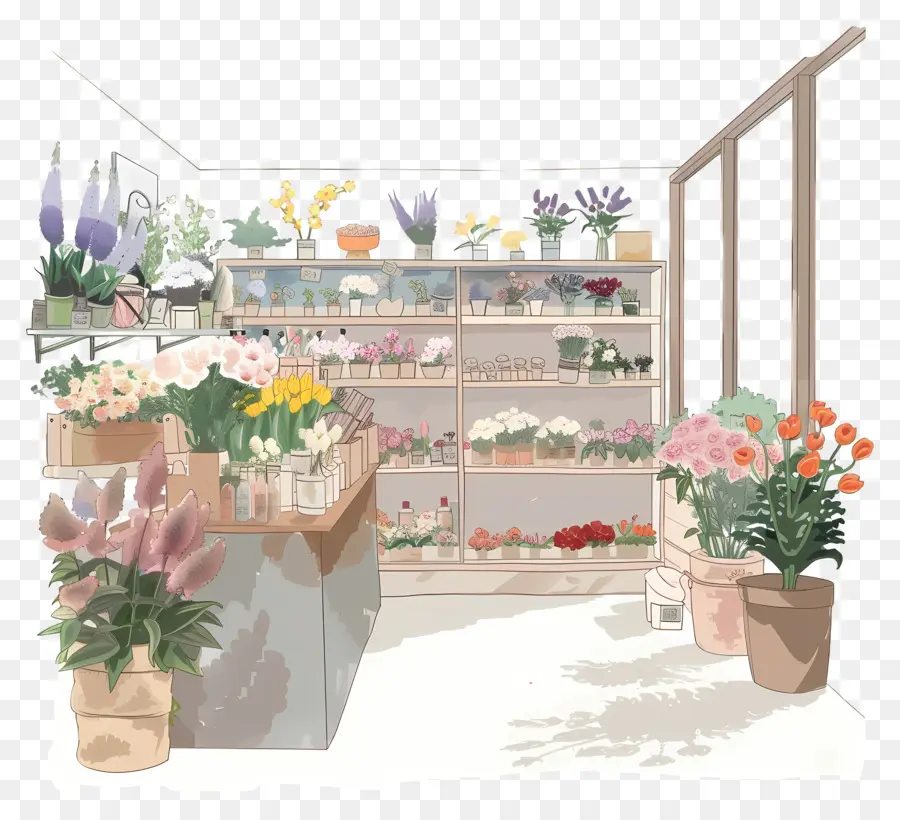 Intérieur De La Boutique De Fleurs，Boutique De Fleurs PNG