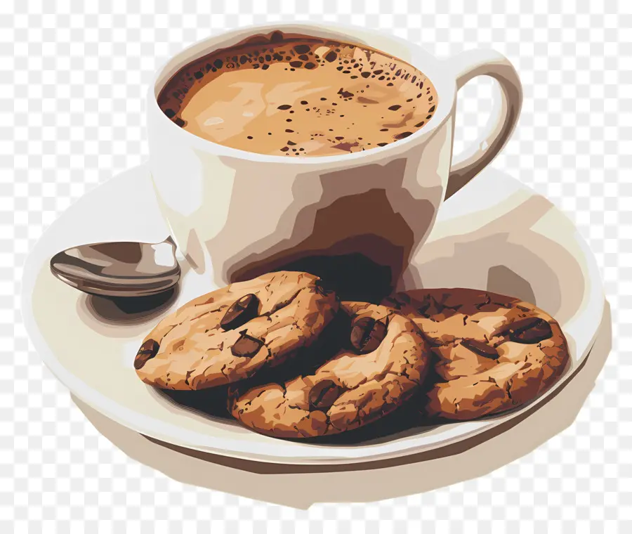 Café Et Biscuits，Chocolat Chaud PNG