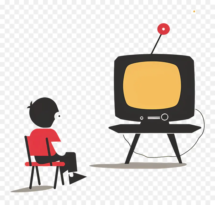 Stickman Regardant La Télévision，La Télévision PNG