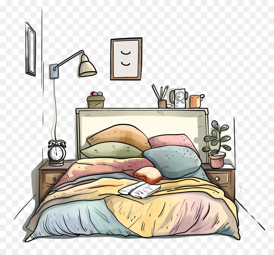 Se Réveiller，Chambre à Coucher PNG