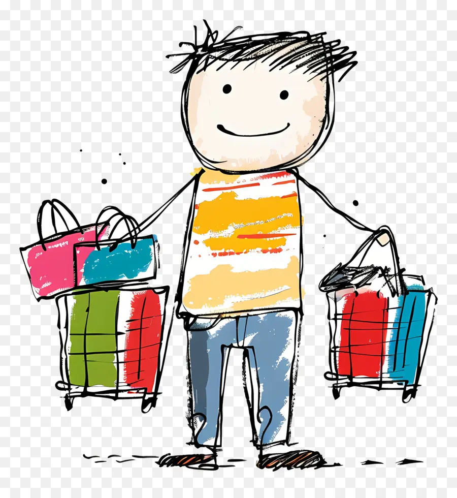 Shopping，Heureux PNG