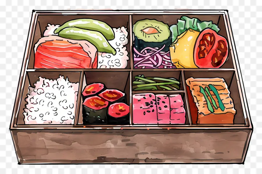 Bento Box，Sushi PNG