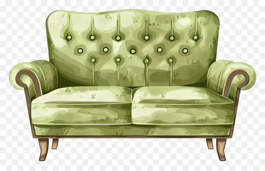 Canapé Vert，Fauteuil Vert PNG