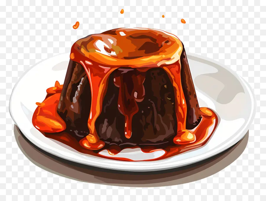 Gâteau De Lave En Fusion，Gâteau Au Chocolat PNG