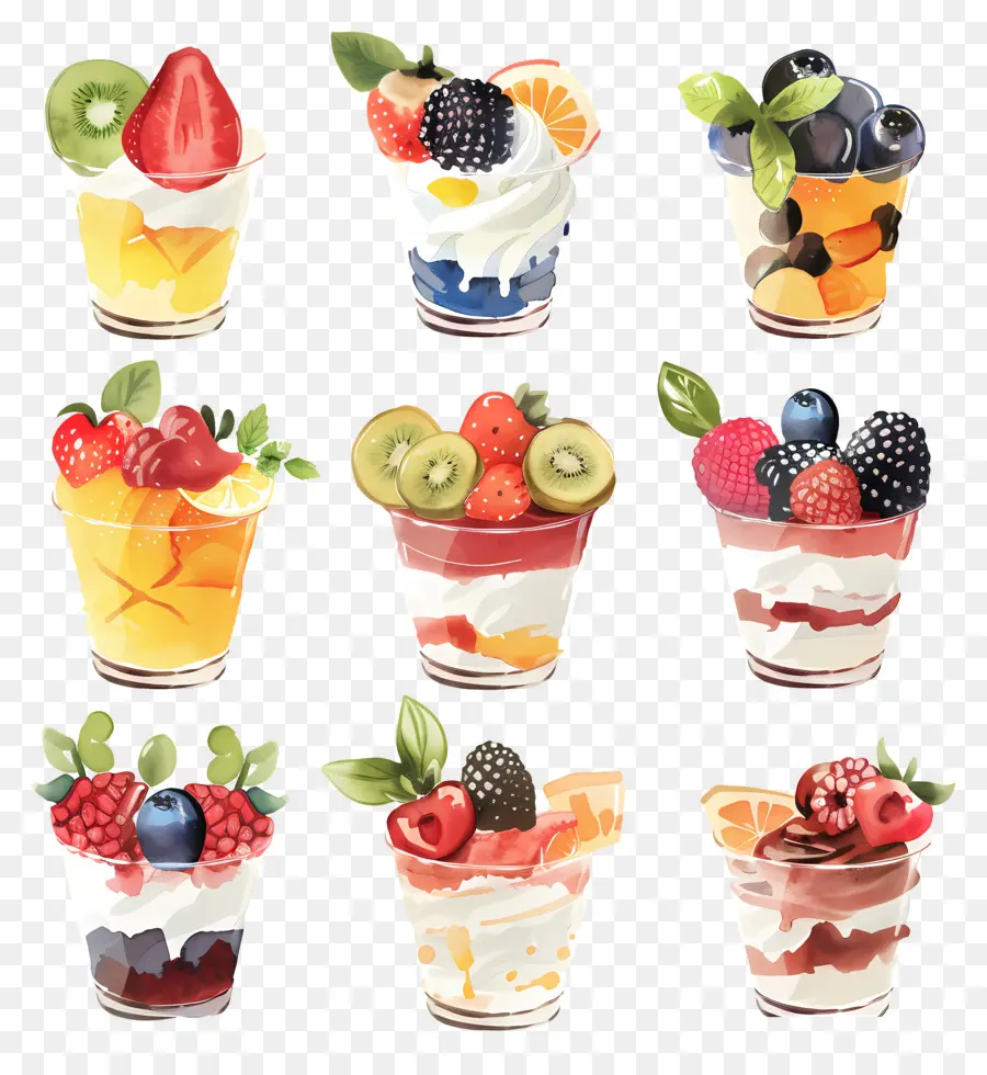 Parfaits，Les Desserts PNG