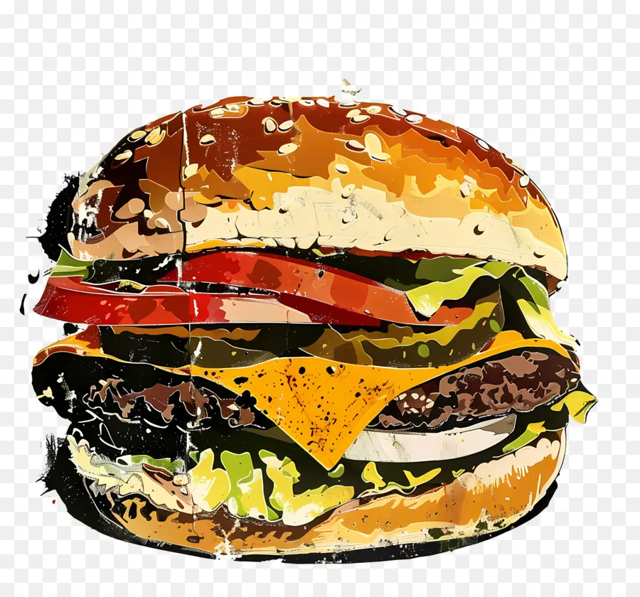 Hamburger，Peinture Numérique PNG