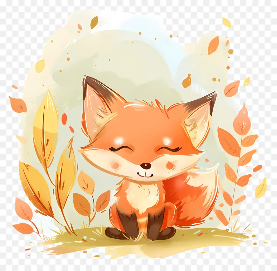 Bébé Mignon Renard，Dessin Animé De La Fox PNG