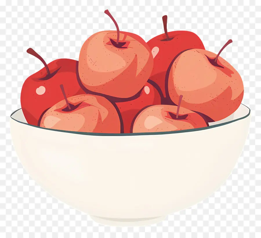 Bol De Pommes，Pommes Rouges PNG