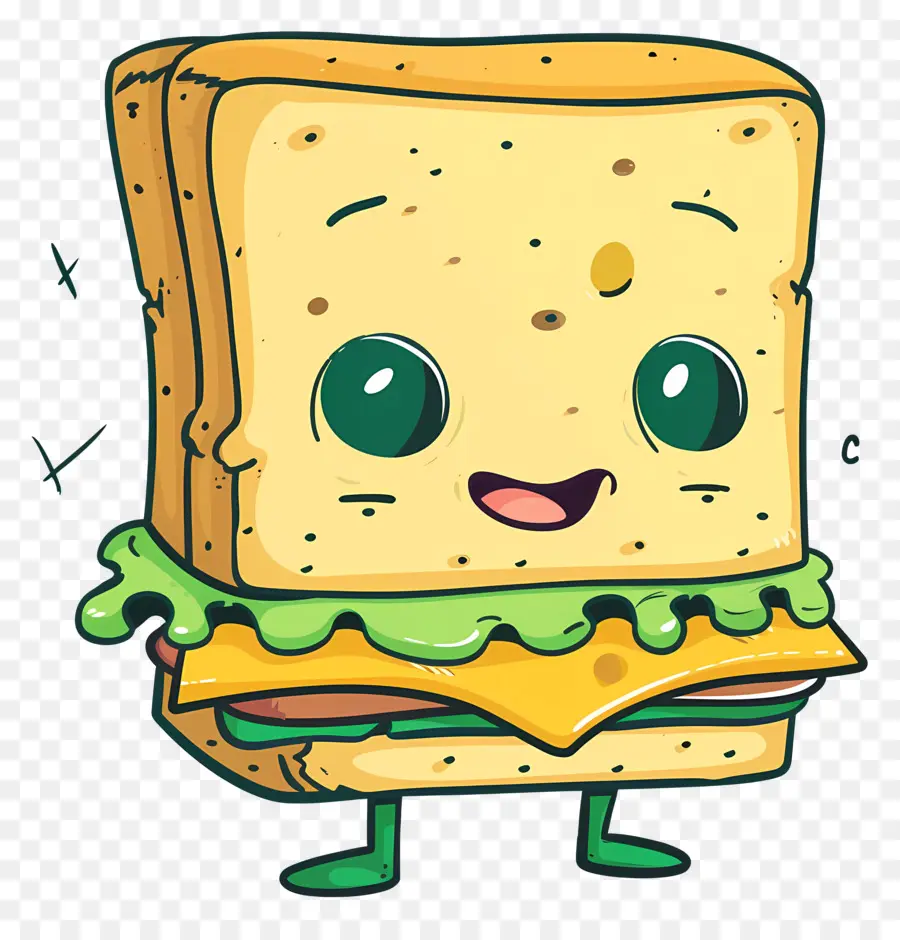 Dessin Animé Sandwich，Personnage De Dessin Animé PNG