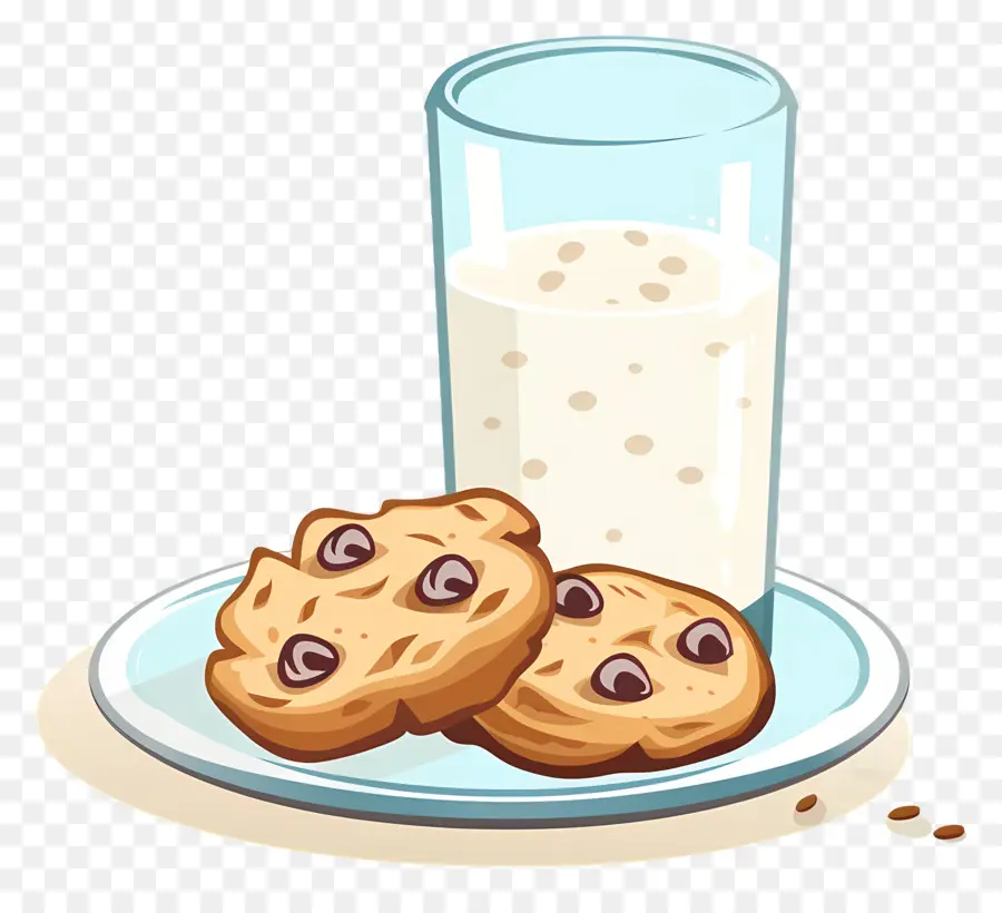 Biscuits Et Lait，Cookies Aux Pépites De Chocolat PNG