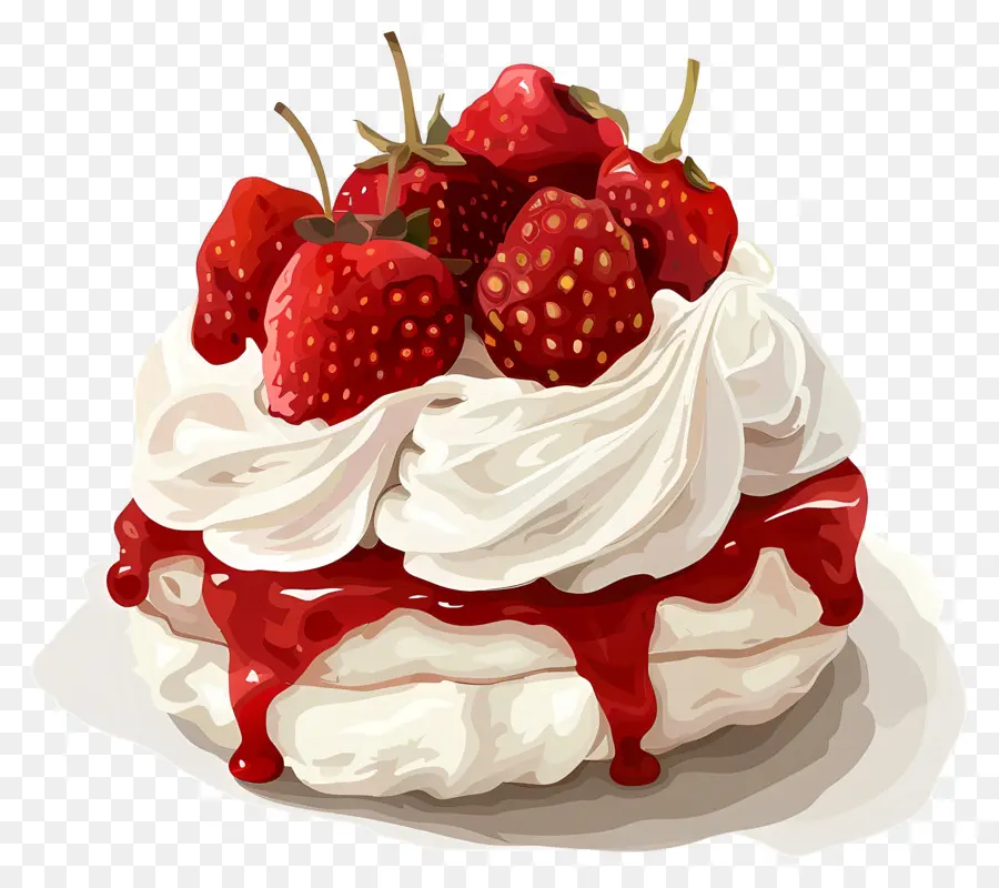 Pavlova，Charlotte Aux Fraises PNG