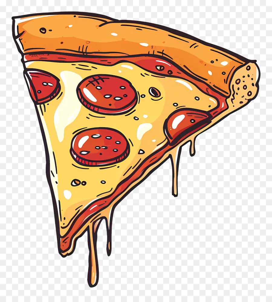 Tranche De Pizza，La Pizza Au Pepperoni PNG