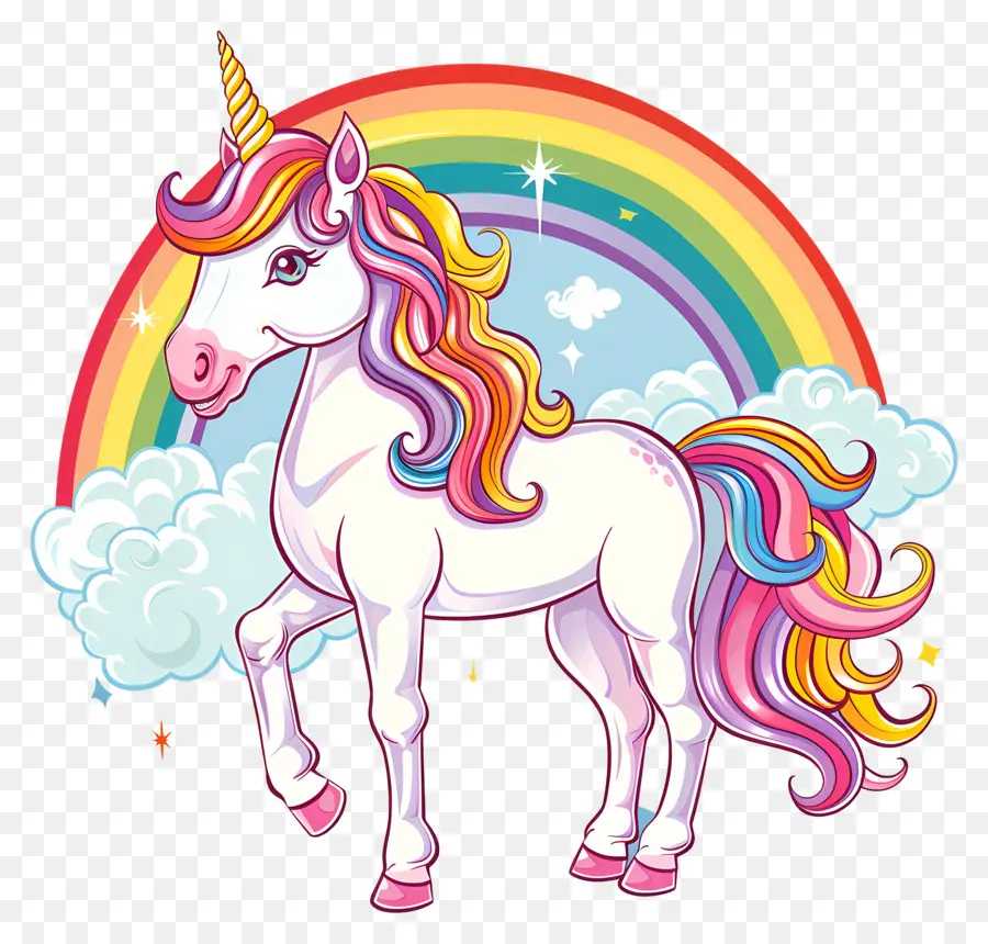 Licorne，Arc En Ciel PNG