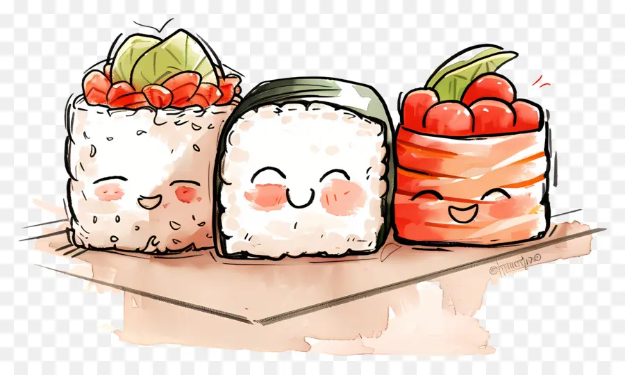 Sushi，Souriant PNG