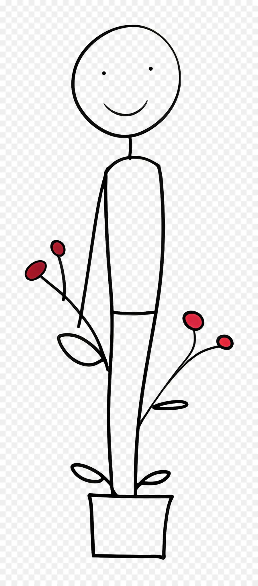 Stickman，Un Vase Pour Les Fleurs PNG