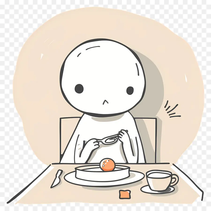 Le Petit Déjeuner，Figure De Bâton PNG