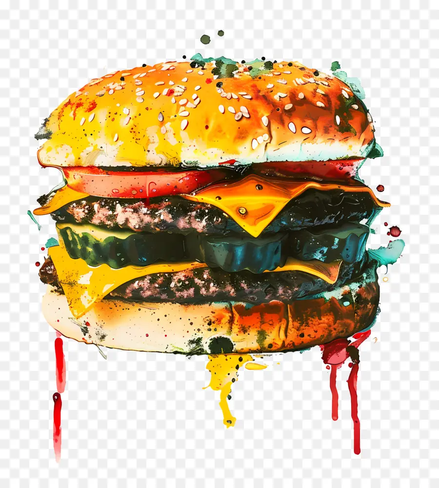 Hamburger，Peinture Numérique PNG