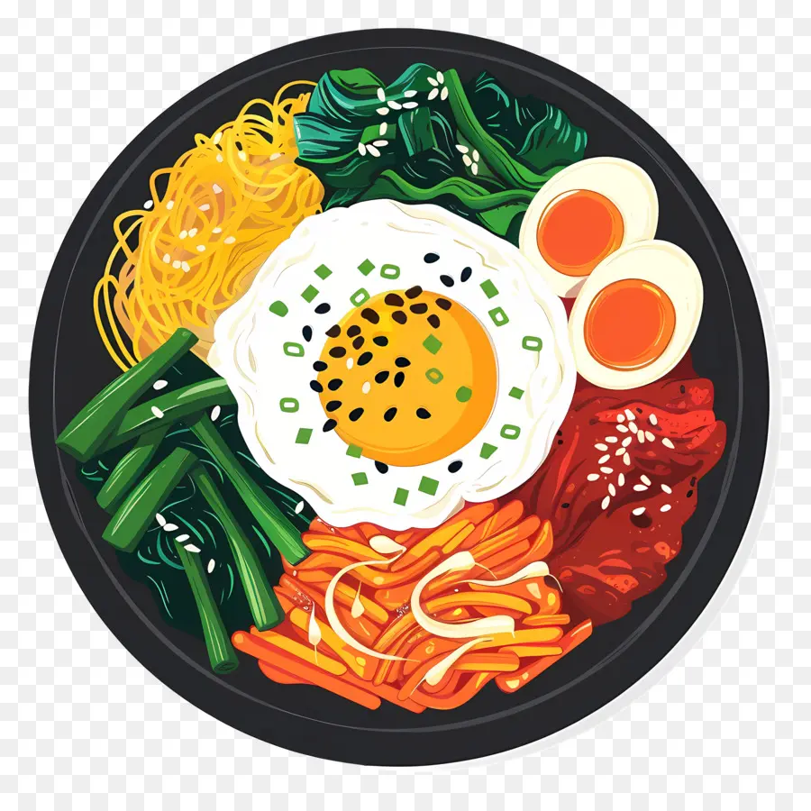 Bibimbap Coréen，La Nourriture Coréenne PNG