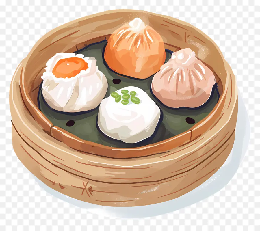 Dim Sum，Cuiseur Vapeur En Bambou PNG