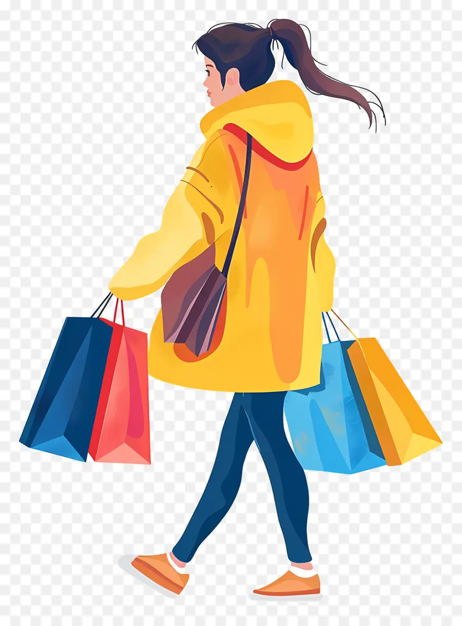 Femme Avec Des Sacs De Shopping，Shopping PNG