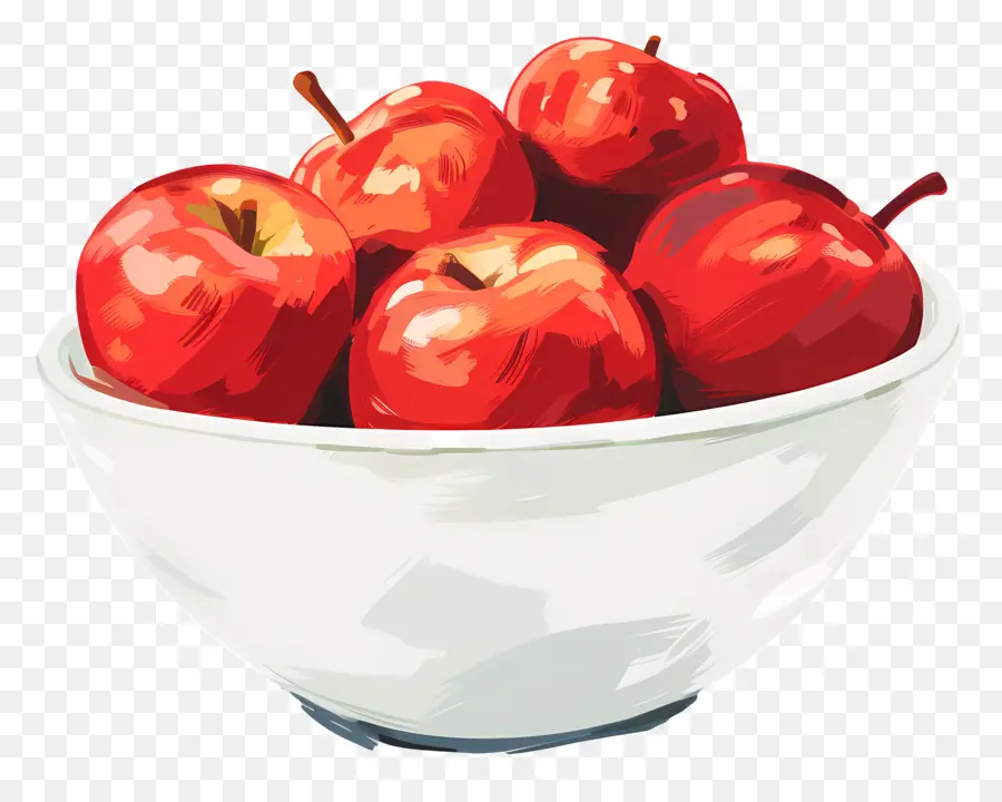 Bol De Pommes，Pommes Rouges PNG