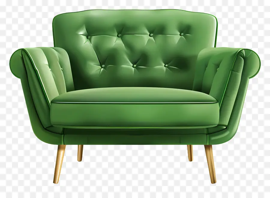 Canapé Vert，Fauteuil En Cuir Vert PNG