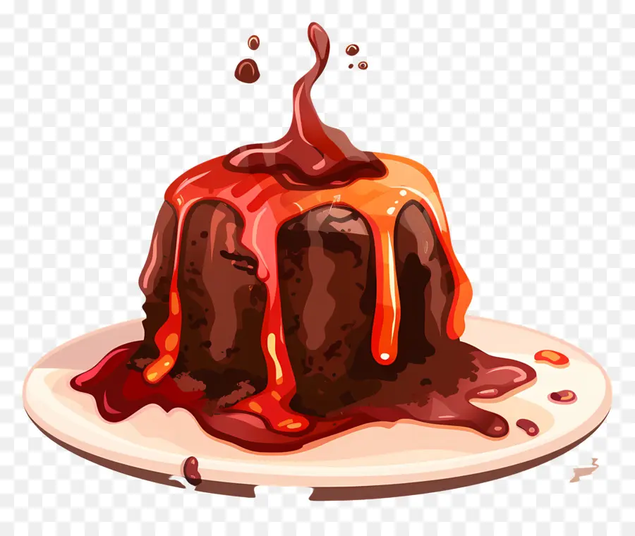 Gâteau De Lave En Fusion，Gâteau Mousse Au Chocolat PNG