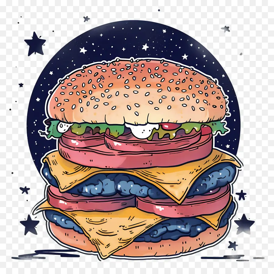 Hamburger，Hamburger Géant PNG