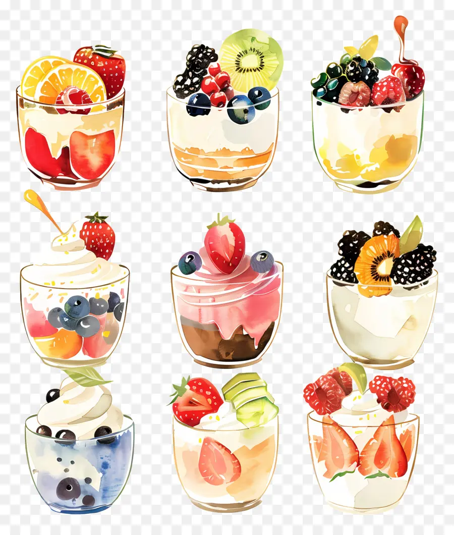 Parfaits，Fruits PNG