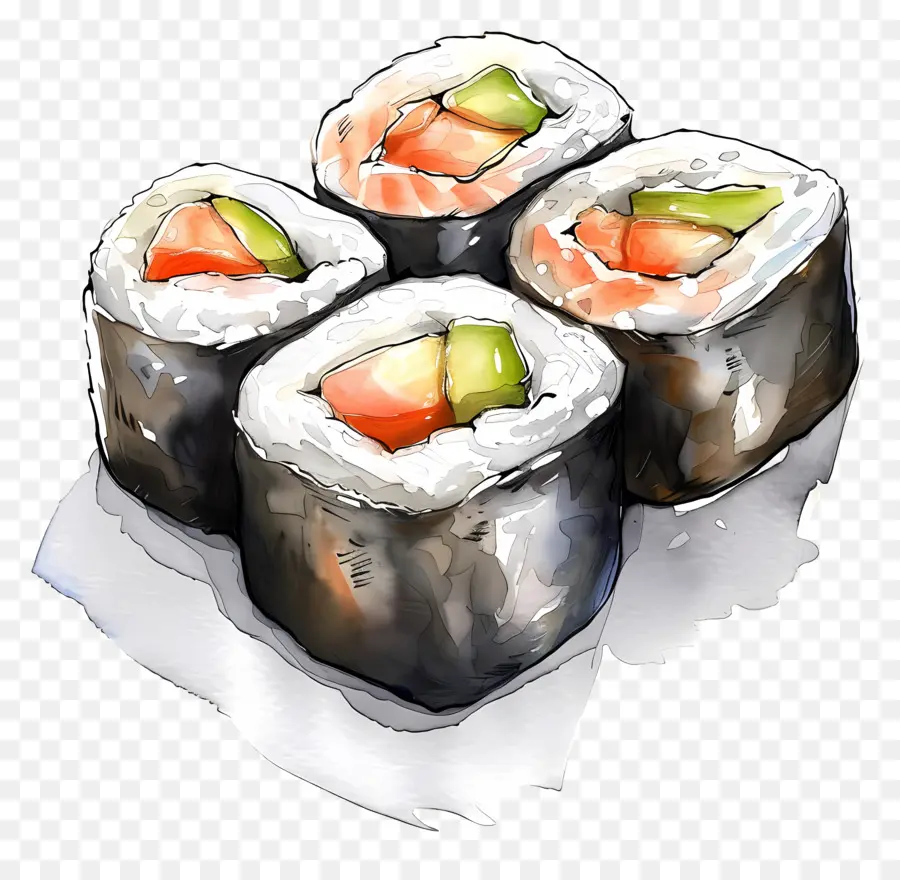 Roll De Sushi Maki，Sushi PNG