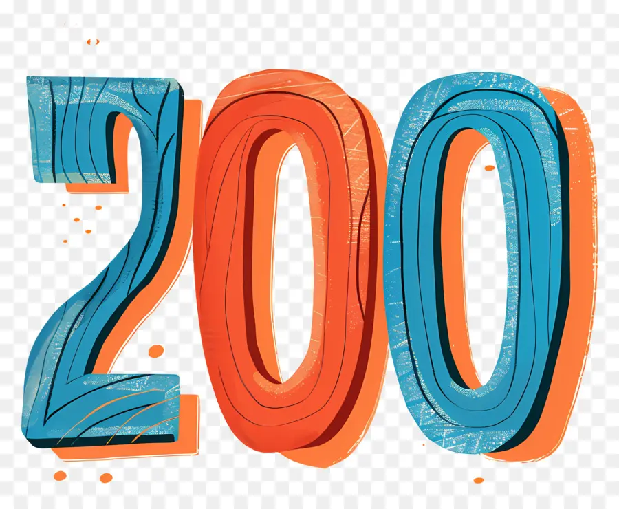 Numéro 200，Orange PNG