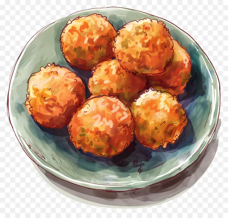 Boulettes De Poulet，Frit PNG