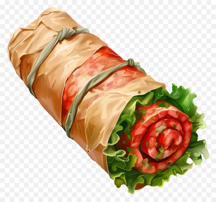 Saucisse Enveloppée，Burrito PNG