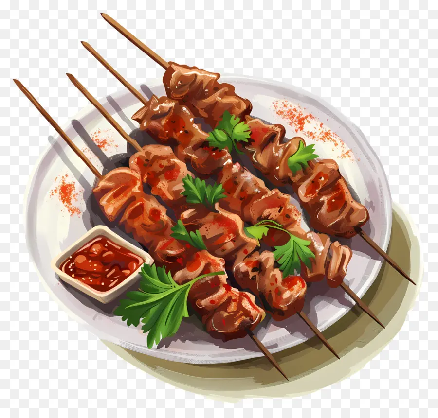 Satay，Brochettes PNG