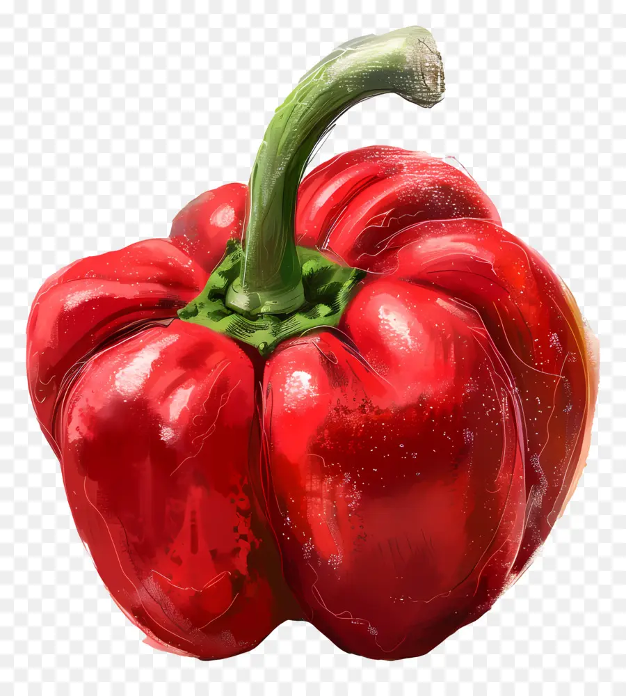 Poivron Rouge，Illustration Handdrawn PNG