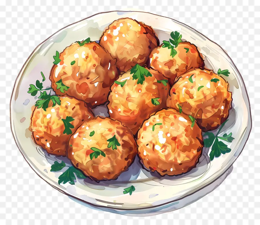 Boulettes De Poulet，Frites Boulettes De Viande PNG