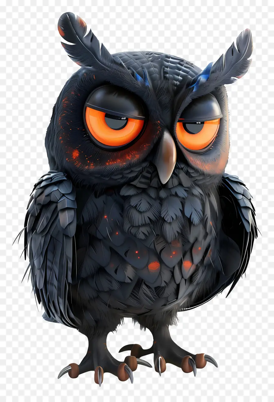 Halloween Chouette，Hibou Noir PNG