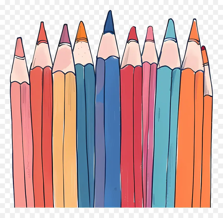 Crayons De Couleur，Des Fournitures D'art PNG