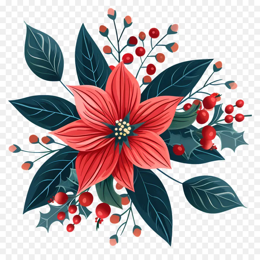 Fleur De Noël，Poinsettia PNG