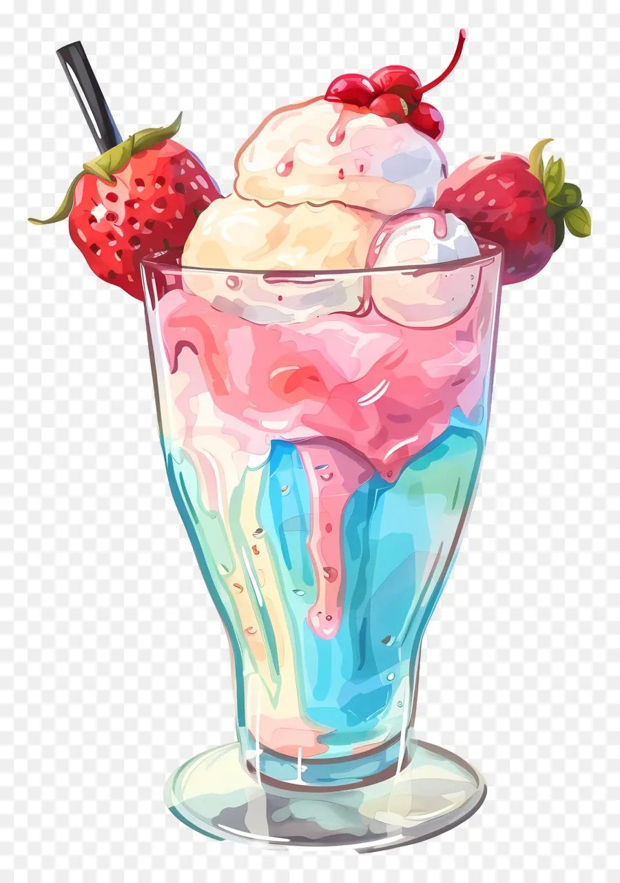 Flotteur à La Crème Glacée，Milk Shake PNG