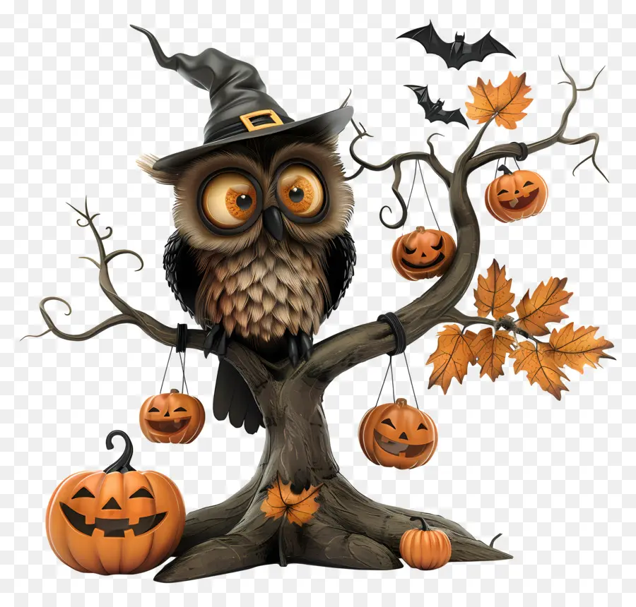 Halloween Chouette，Halloween PNG