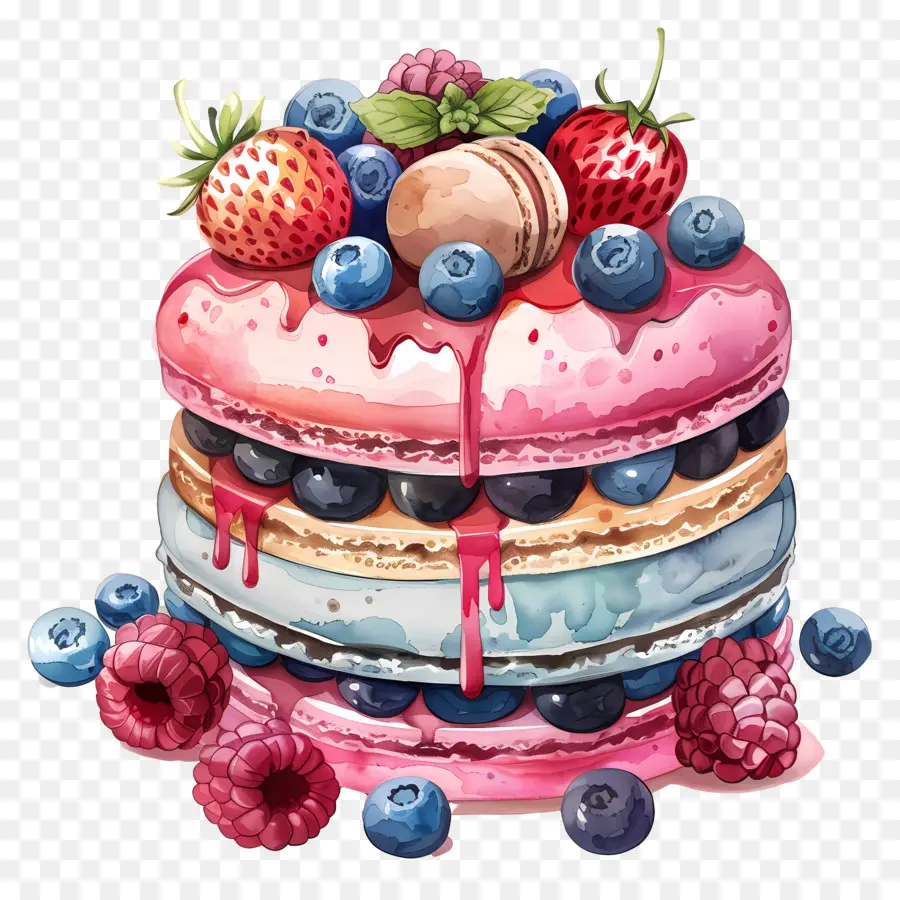 Gâteau De Paradis Macaron，Gâteaux Au Chocolat Rose PNG