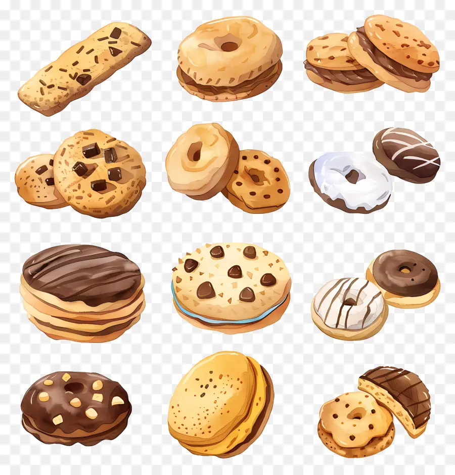 Les Cookies，Les Desserts PNG