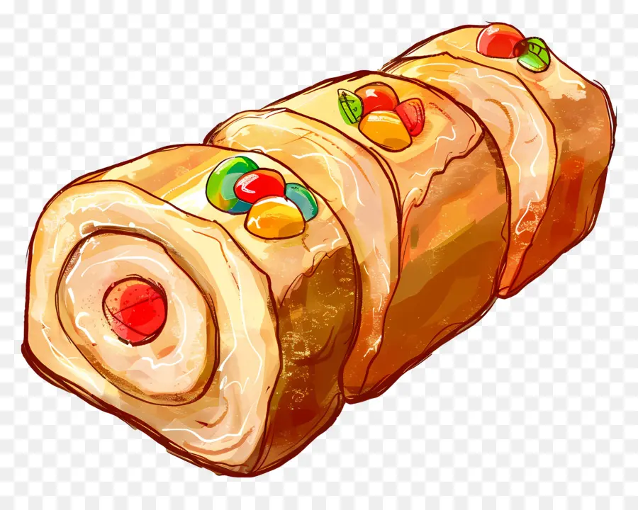 Swiss Roll，Gâteau De Dessin Animé PNG