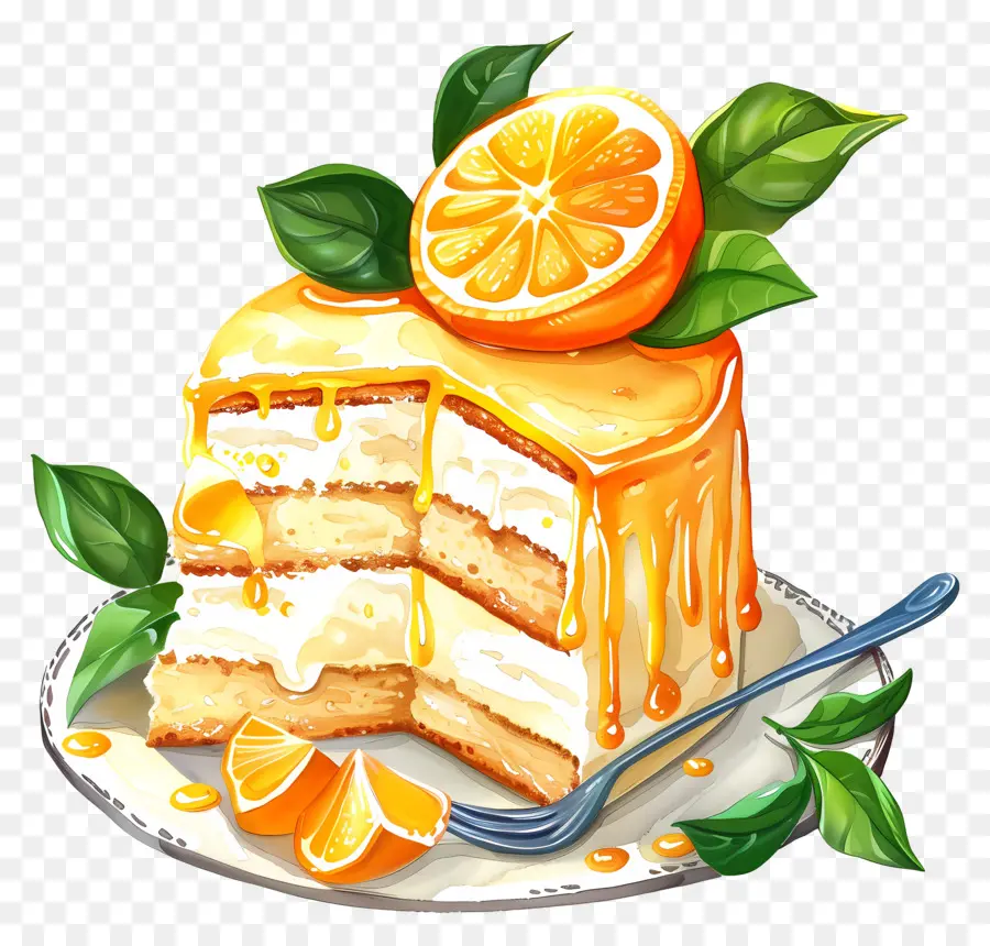 Gâteau D'agrumes Tropicaux，Gâteau À L'orange PNG