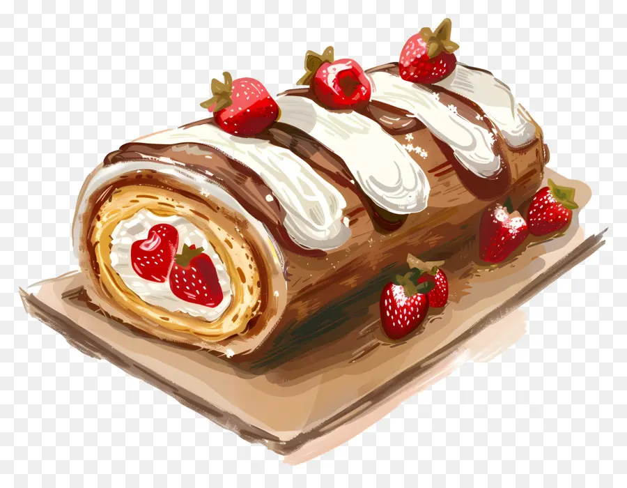 Swiss Roll，Gâteau D'anniversaire PNG